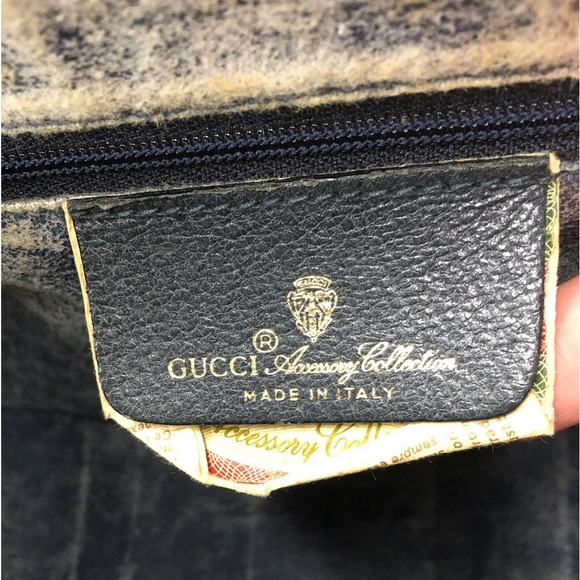 Authentic GUCCI Boston satchel bag navy grey monogram coated canvas - Picture 12 of 16